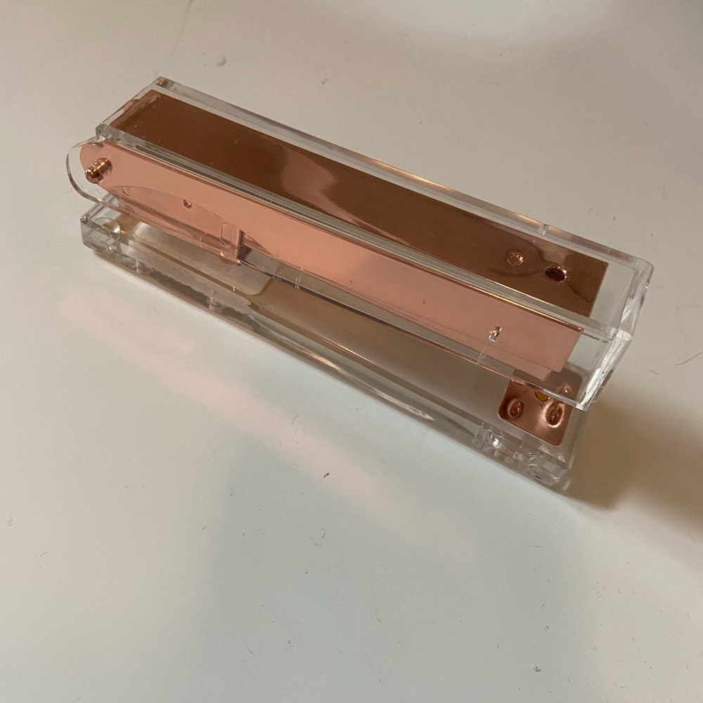 Clear and Rose gold Stapler